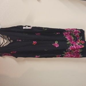 R&k Originals size 22 w women's black and Floral sleeveless dress